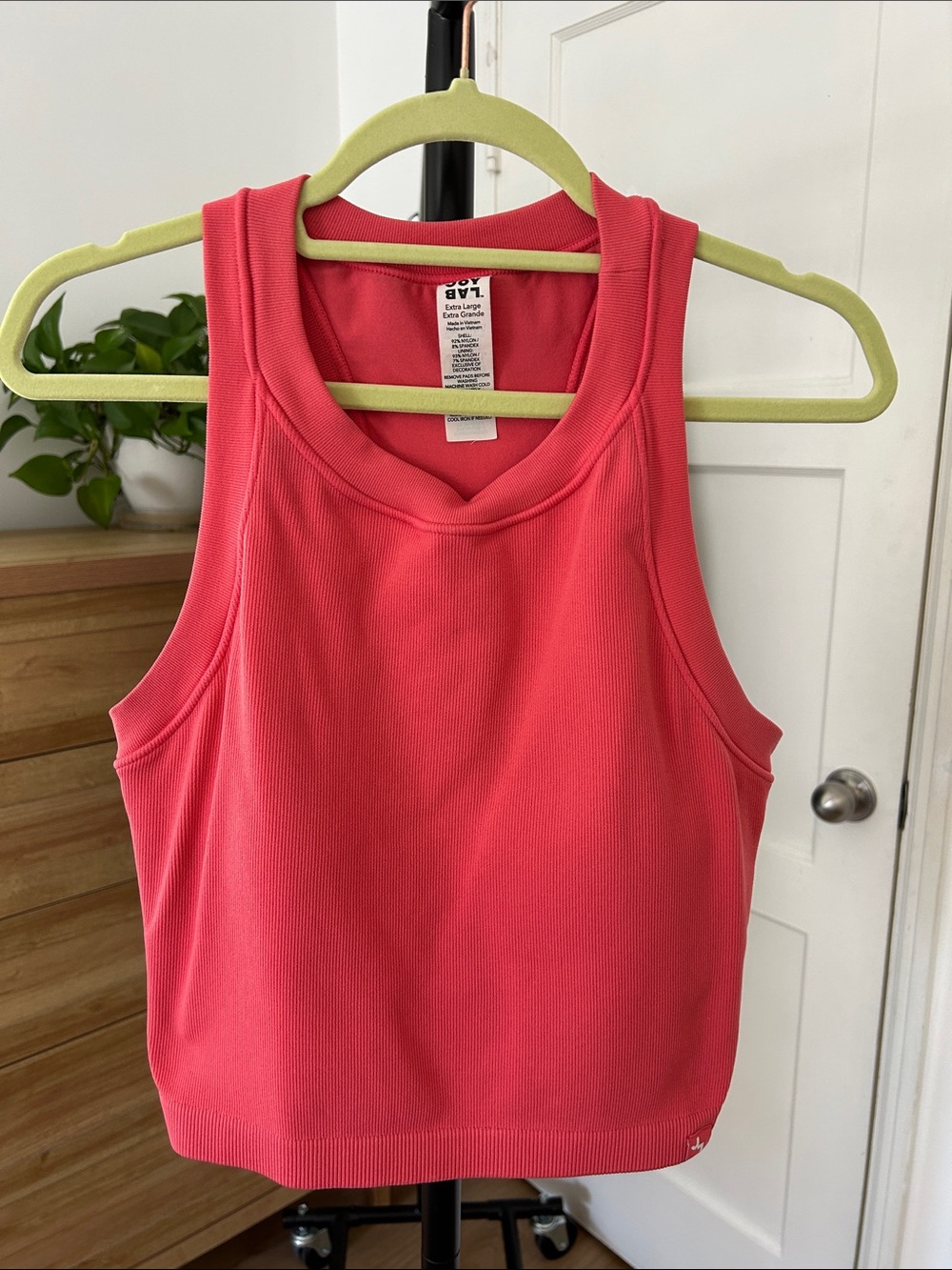 Joy Lab Racerback Tank. Size XL. PTP 16”. Has pads. Ribbed/Stretch.